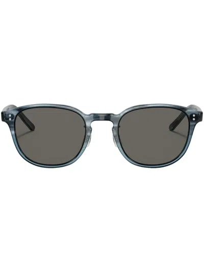 Oliver Peoples Fairmont Sun-f Round-frame Sunglass In Blue