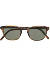 Oliver Peoples Fairmont Sun Round-frame Sunglasses In Brown
