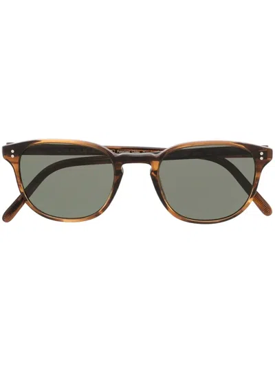 Oliver Peoples Fairmont Sun Round-frame Sunglasses In Brown
