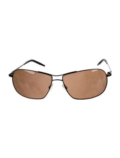 Pre-owned Oliver Peoples Farrell Aviator Sunglasses In Brown