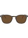 Oliver Peoples Ov5004su Riley Sun Acetate Round Sunglasses In Brown