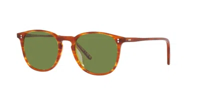 Pre-owned Oliver Peoples Finley 1993 Sun Ov 5491su Sugi Tortoise/green (174252) Sunglasses