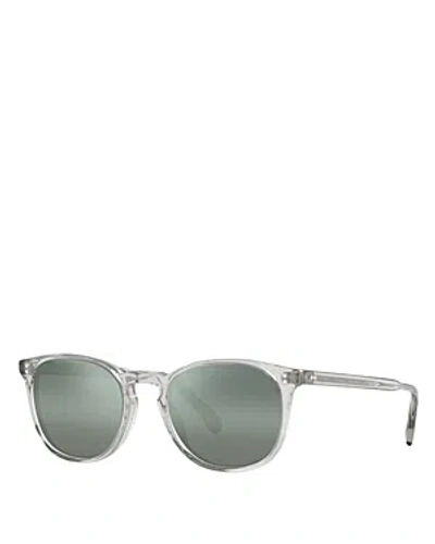 Oliver Peoples Finley Esq. Round Sunglasses, 51mm In Gray/gray Gradient