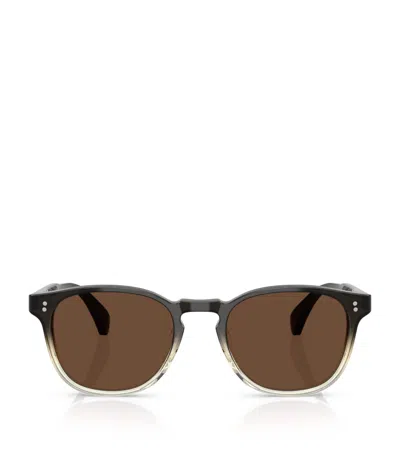 Oliver Peoples Finley Esq. Round Sunglasses In Black