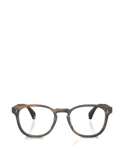 Oliver Peoples Finley Esq. Round-frame Glasses In Brown