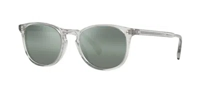 Pre-owned Oliver Peoples Finley Esq. Sun Ov 5298su Black Diamond/steal 51mm Sunglasses In Steal Shaded Mirrored