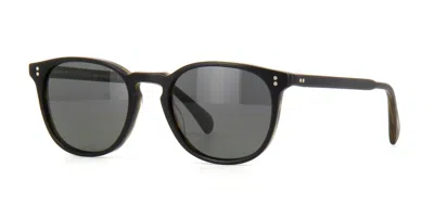 Pre-owned Oliver Peoples Finley Esq. Sun Ov 5298su Black/clear Blue Block Sunglasses In Graphite Vfx+ Polarized