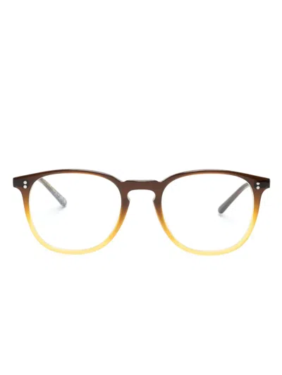 Oliver Peoples Finley Gradient-effect Glasses In Brown