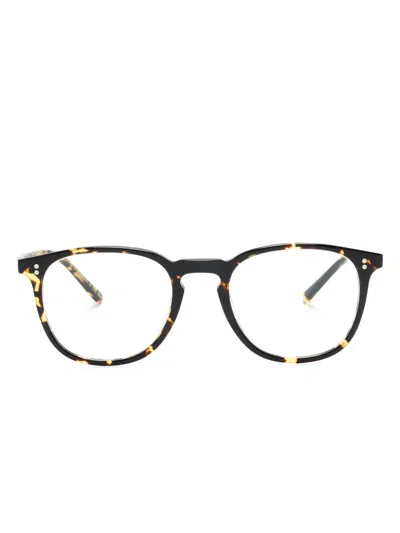 Oliver Peoples Finley Brille Mit Eckigem Gestell In Brown