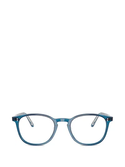 Oliver Peoples Finley Square-frame Glasses In Blue