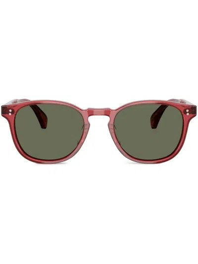 Oliver Peoples Finley Sunglasses In Red