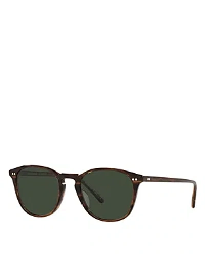 Oliver Peoples Forman L.a. Sunglasses, 51mm In Tortoise/green Polarized Solid
