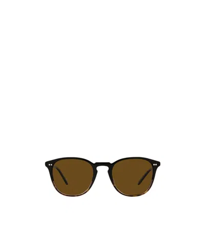 Oliver Peoples Forman L.a. Round-frame Sunglasses In Brown