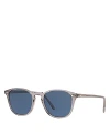 Oliver Peoples Men's 51mm Forman Polarized Square Sunglasses In Gray/blue Polarized Solid