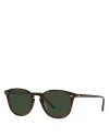 Oliver Peoples Forman La 51mm Polarized Pillow Sunglasses In Tortoise/green Polarized Solid