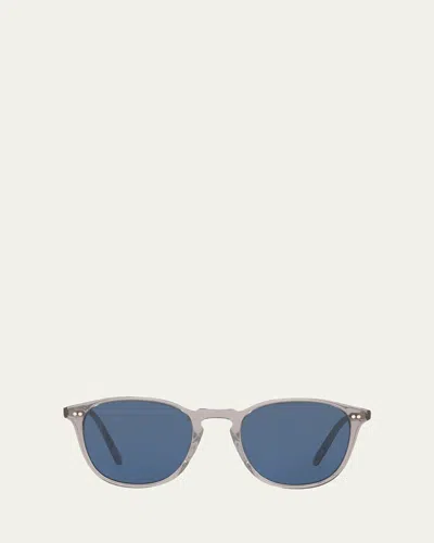 Oliver Peoples Forman Square Polarized Sunglasses In Gray / Dark Blue