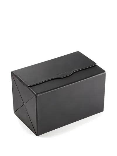 Oliver Peoples Four-slot Leather Frame Case In Black