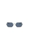 Oliver Peoples Tk-13 Round-frame Rimless Silver-tone Sunglasses In Metallic