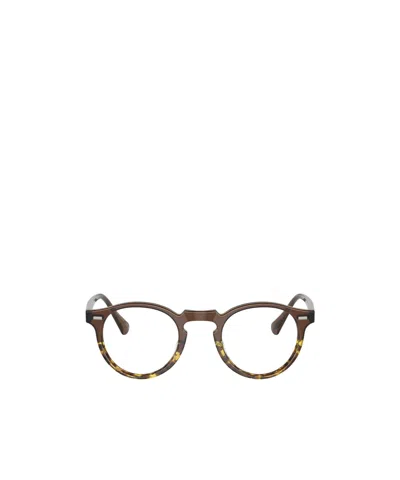 Oliver Peoples Full Frame Plain Mirror In Brown