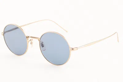 Pre-owned Oliver Peoples G. Ponti-3 1293t 4959 Soft Gold / Blue Sunglasses 48mm