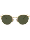 Oliver Peoples G Ponti Round-frame Sunglasses In 532352 Gold