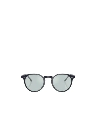 Oliver Peoples Geometric Frame Round Sunglasses In Green