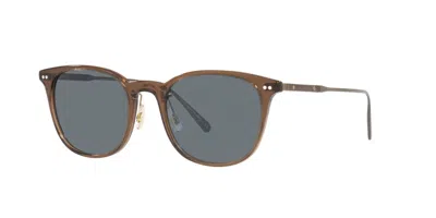 Pre-owned Oliver Peoples Gerardo Ov 5482s Antique Gold/blue Grey Photochromic Sunglasses In Gray