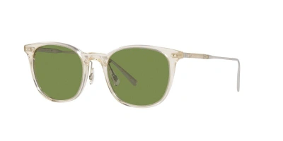 Pre-owned Oliver Peoples Gerardo Ov 5482s Buff/green (1094/52) Sunglasses