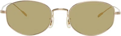Oliver Peoples Gold Estra Sunglasses In 5340o8