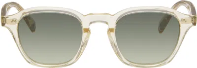 Oliver Peoples Gold Eyles Sunglasses In Green