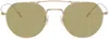 Oliver Peoples Gold Reymont Sunglasses In Gold Midnight Expres