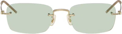 Oliver Peoples Gold Tk-10 Sunglasses In Green