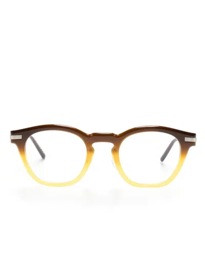 Oliver Peoples Gradient-effect Round-frame Glasses In Multi