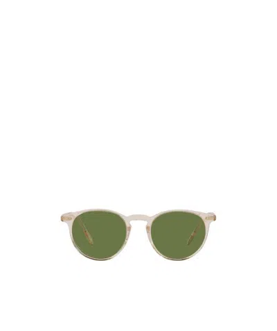 Oliver Peoples Green-tinted Round-frame Sunglasses