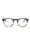 Oliver Peoples Gregory Pack Round-frame Glasses In Brown