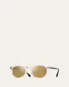 Oliver Peoples Gregory Peck Mirrored Sunglasses, 47mm In Tortoise
