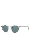 OLIVER PEOPLES GREGORY PECK ROUND SUNGLASSES, 50MM
