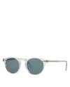 Oliver Peoples Transparent Peck Estate Edition Gregory Peck Sunglasses In Gray/blue Solid