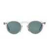 Oliver Peoples Gregory Peck Round Sunglasses In Blue