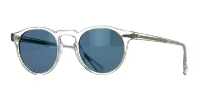 Pre-owned Oliver Peoples Gregory Peck Sun Ov 5217/s Crystal/indigo (1101/r8) Sunglasses In Indigo Photochromic