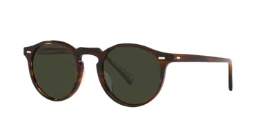 Pre-owned Oliver Peoples Gregory Peck Sun Ov 5217/s Tuscany Tortoise/g-15 Polar Sunglasses In Gray