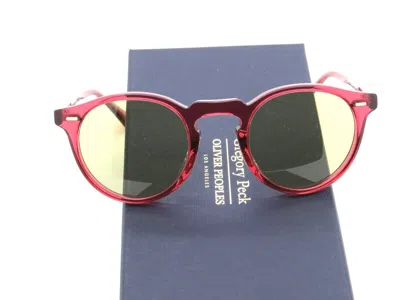 Pre-owned Oliver Peoples Gregory Peck Sun Ov5217s 17644c Photochromic 47mm Sunglasses In Green