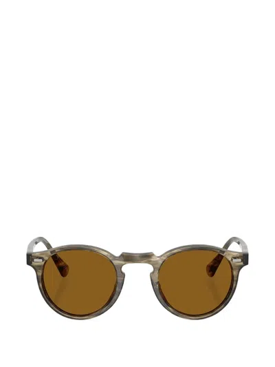 Oliver Peoples Gregory Peck Sun Sunglasses In Brown