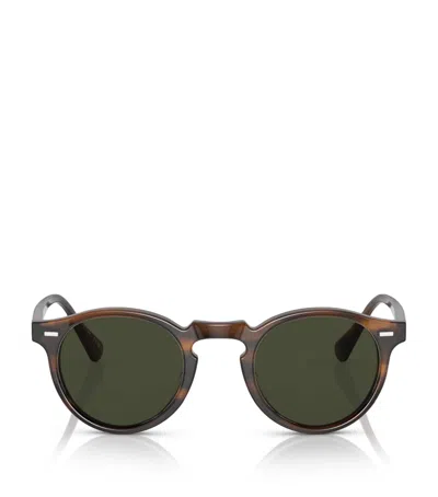 Oliver Peoples Gregory Peck Sun Sunglasses In Brown
