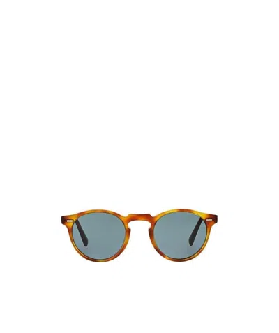 Oliver Peoples 'gregory Peck' Sunglasses In Green