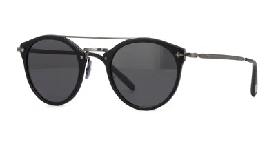 Pre-owned Oliver Peoples Gucci Gg1460s Shiny Black/grey (001) Sunglasses In Gray