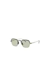 Oliver Peoples Half Frame Sunglasses In Green