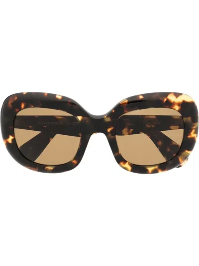 Oliver Peoples Jesson Oversized-frame Sunglasses In Brown
