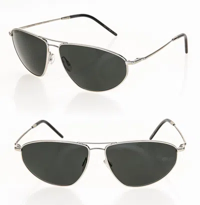 Pre-owned Oliver Peoples Kallen Ov1261s Silver Gray Polarized Aviator Sunglasses 1261