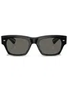 Oliver Peoples Kasdan 51mm Rectangular Sunglasses In 1492r5 Black